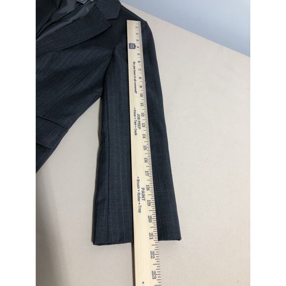 Ann Taylor Women Jacket 6 Long Sleeve Lapel Notch Blazer Gray Clueless Preppy - Picture 9 of 9